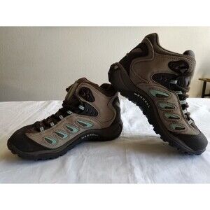 Merrell Reflex Waterproof Mid Hiking Boots Womens 6 Brindle Eggshell J178458C